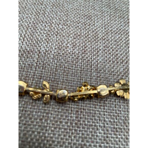 Fresh Flowers Gold-Tone Enamel & AB Crystal Floral Bracelet - Picture 6 of 8